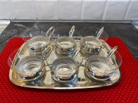 6 Teetassen mit Glaseinsatz samt Tablett - wohl 60er Jahre Bayern - Gröbenzell Vorschau