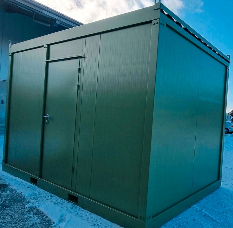 ✔️ NEU - 2 Jahre Garantie - Made in Germany ✔️ Wohncontainer mit Fenstern & Stauraum - Versand europaweit - Fertig montiert - Tiny House Gartenhütte Bürocontainer Baucontainer Containerwohnung Neuware in Brunnen