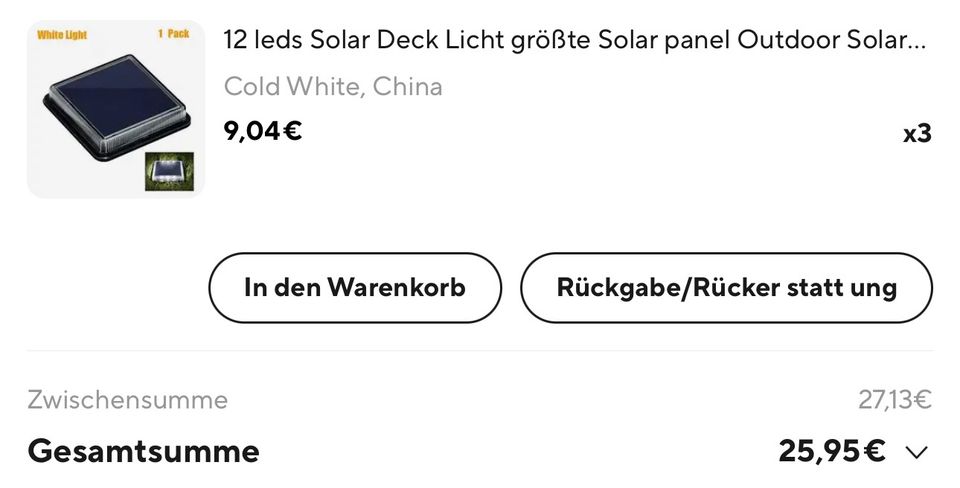 12 leds solar deck licht größte solar panel outdoor Gebraucht in Essen