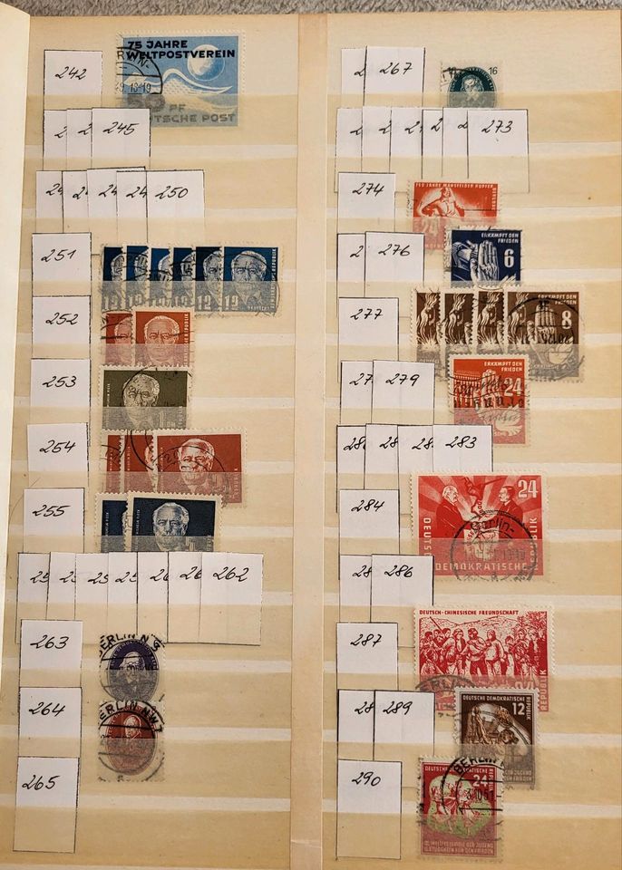 DDR Briefmarkensammlung gestempelt 1949 - 1989 in Biesenthal