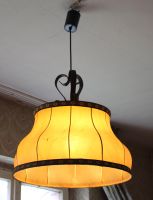 Alte Hänge-Leuchte Lampe mit Lederbezug Landhausstil Nordrhein-Westfalen - Warendorf Vorschau