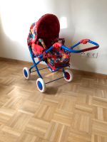 Retro Puppen Kinderwagen Kinderbuggy| Spielzeug Blau Rot Thüringen - Schönbrunn (bei Hildburghausen) Vorschau