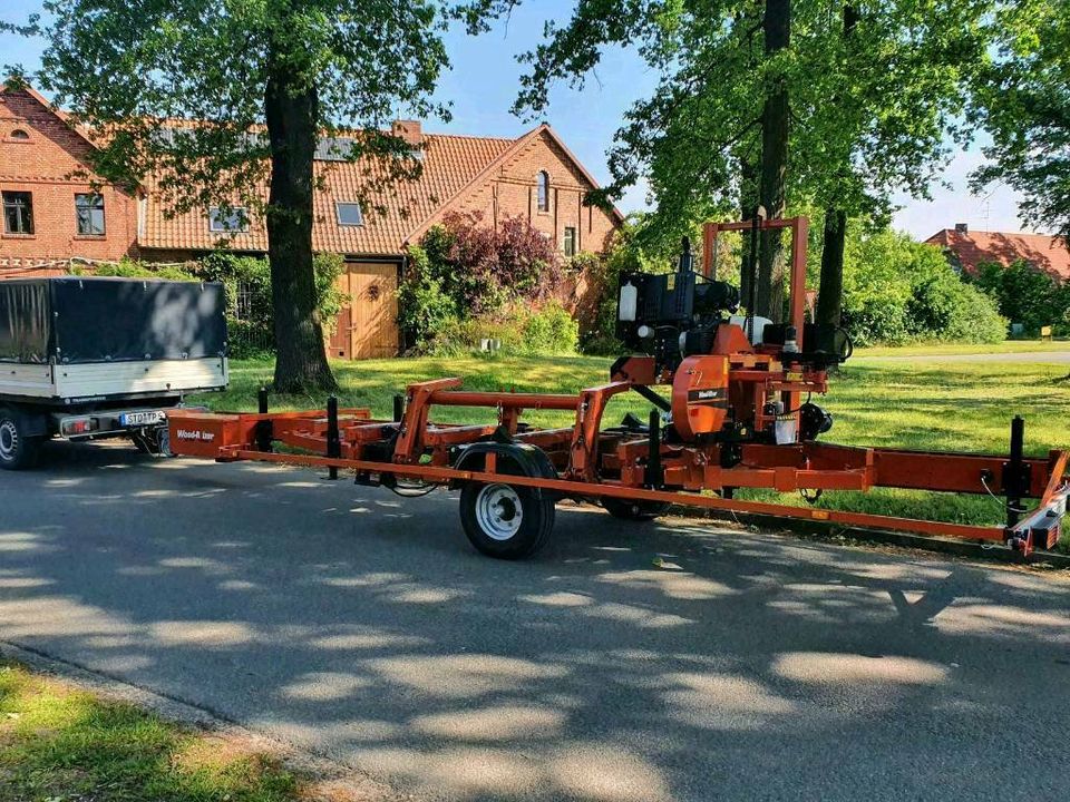 Mobiles Sägewerk Wood-Mizer Lohnschnitt Bretter Bohlen Kanthölzer in Kutenholz