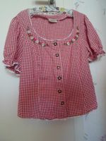 Fast neue Bluse im Dirndl - Style -- Größe: L -- Farbe: rot karie Sachsen - Schöneck Vorschau