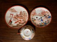 Teetasse mit Untertasse und Gebäckteller, chinesisches Motiv Hessen - Birstein Vorschau