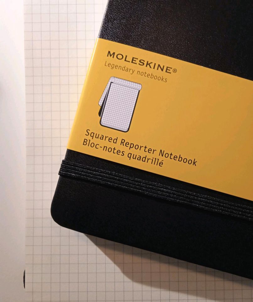 2 Moleskine Reporter-Notizblöcke Large, Hardcover, kartiert in Stuttgart