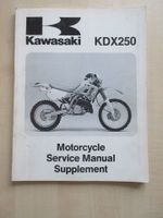 Kawasaki KDX 250 D1 Supplement Workshop Shop Service Manual 1991 Nordrhein-Westfalen - Gelsenkirchen Vorschau