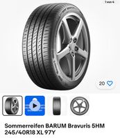 Sommerreifen BARUM Bravuris 5HM 245/40R18 XL 97Y Nordrhein-Westfalen - Selm Vorschau