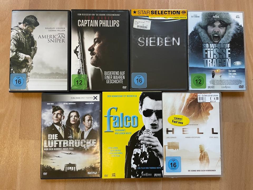 DVD Paket 7 Filme u.a. American Sniper, Sieben, Captain Phillips in Schwaikheim