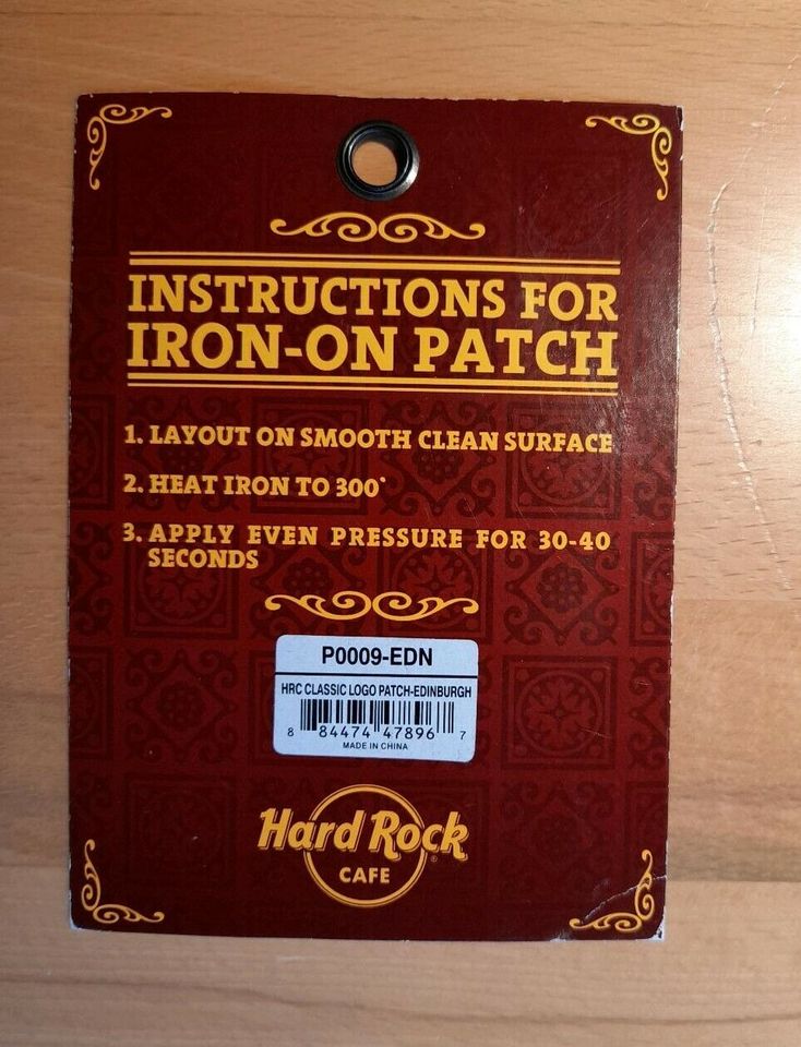 Hard Rock Cafe Edinburgh Aufnäher iron-on patch NEU in Hagenburg