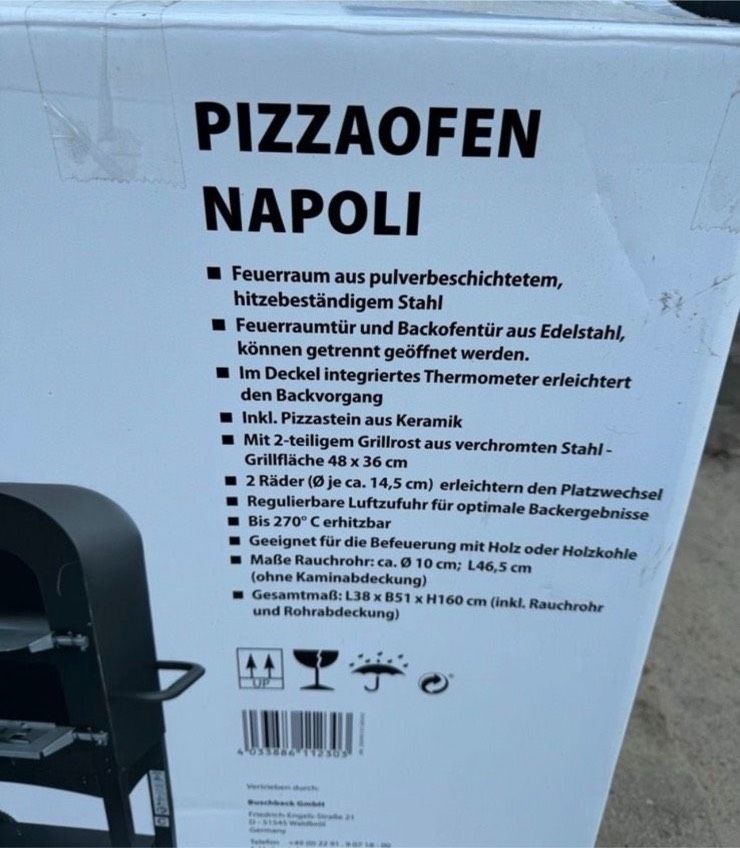 Pizzaofen Napoli pizzastein Ofen Pizza Stahl Outdoor indoor Grill in Bremerhaven