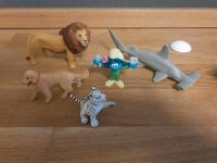 Schleich Tiere, Löwe, Hamnerhai, Golden Retriever, Schlumpf, Dresden - Blasewitz Vorschau