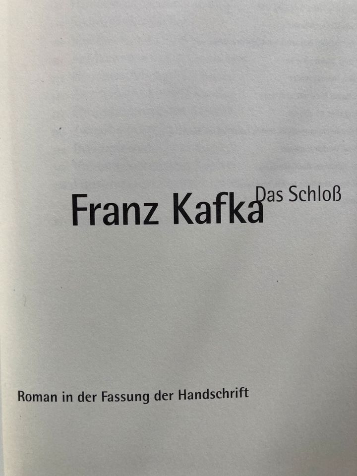 Franz Kafka. Das Schloss. Zeichn. Gunter Böhmer in Berlin