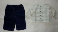 Dunkelblaue Baby-Feincordhose und Hemdbluse ohne Kragen - Gr. 62 Wuppertal - Langerfeld-Beyenburg Vorschau