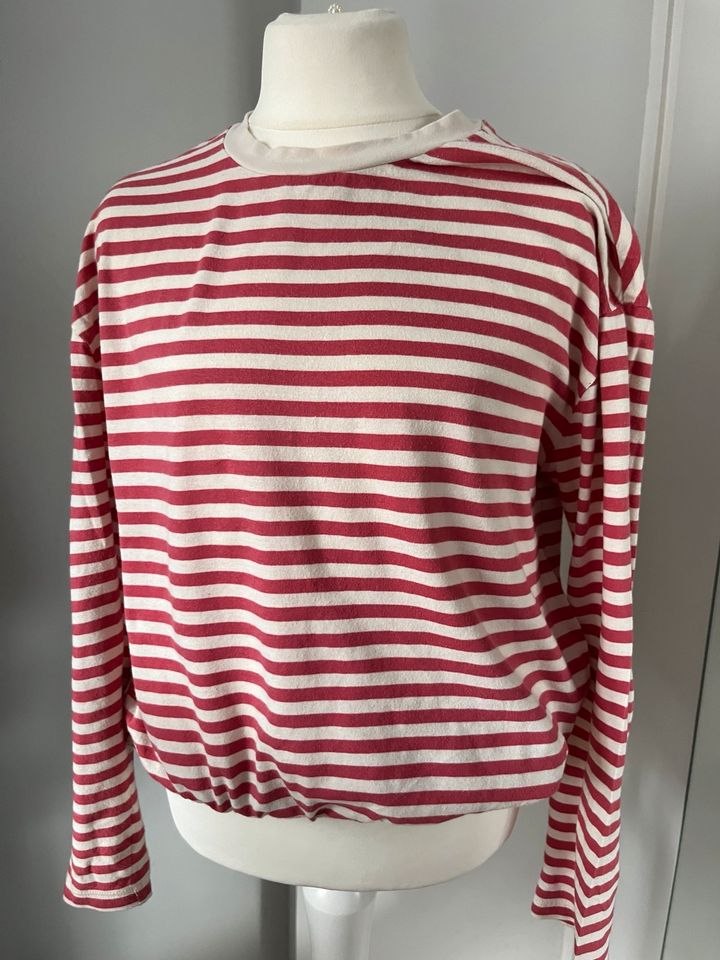 S. Oliver longsleeve langarm Shirt rot Creme weiß gestreift 152 in Frankfurt am Main