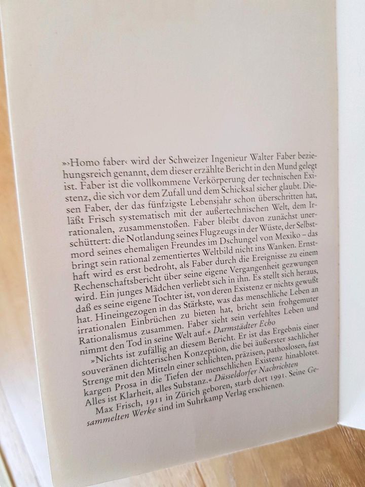 Buch: Max Frisch Homo Faber in Winsen (Aller)