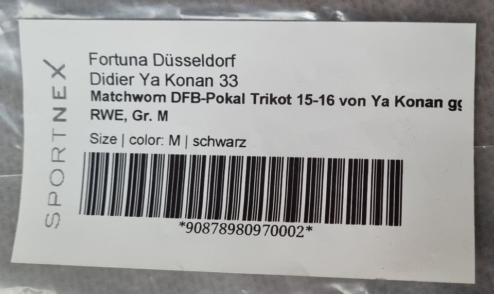 Fortuna Düsseldorf F95 MATCHWORN Trikot #33 YA KONAN DFB Pokal in Düsseldorf