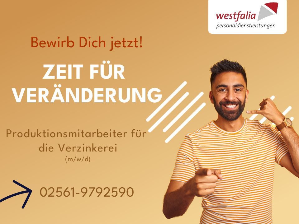 Produktionsmitarbeiter für die Verzinkerei m/w/d in Heek