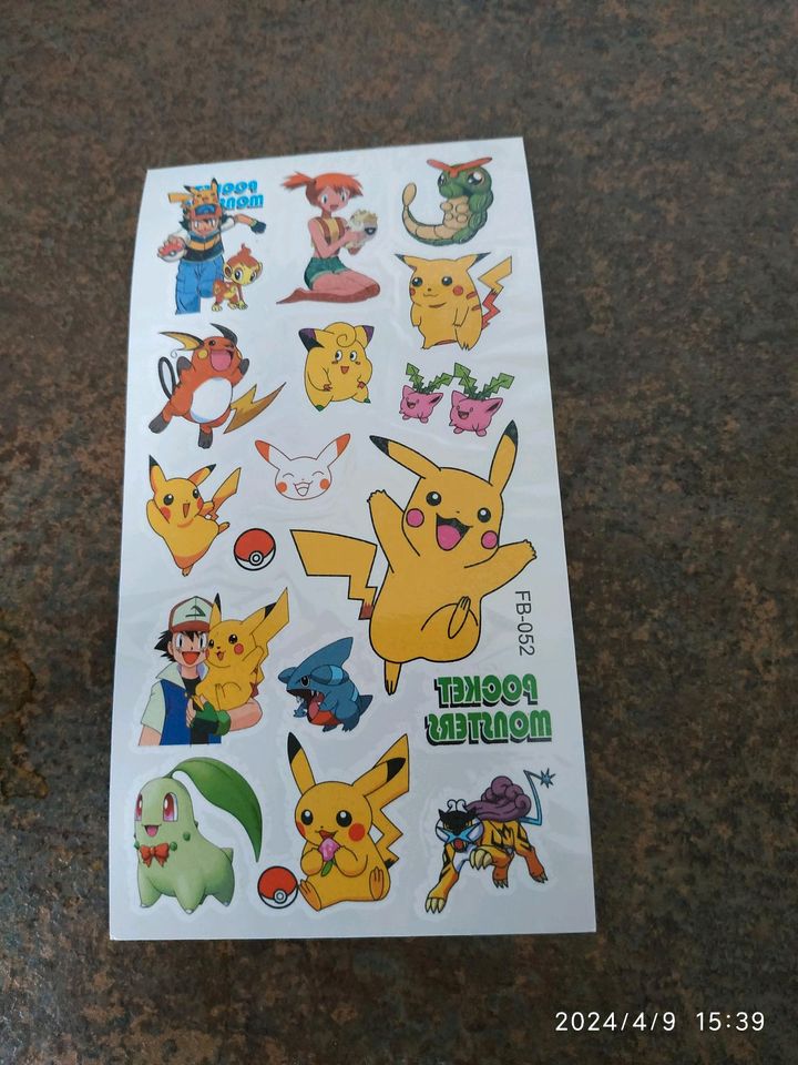 Pokemon Tattoos ca. 160 Stück in Niederschönenfeld