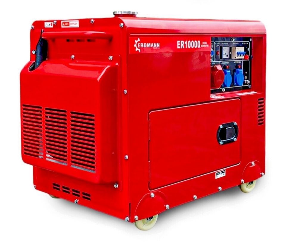 Premium Diesel Stromerzeuger 10kW+Batterie E-Start Generator 296c in Hofkirchen