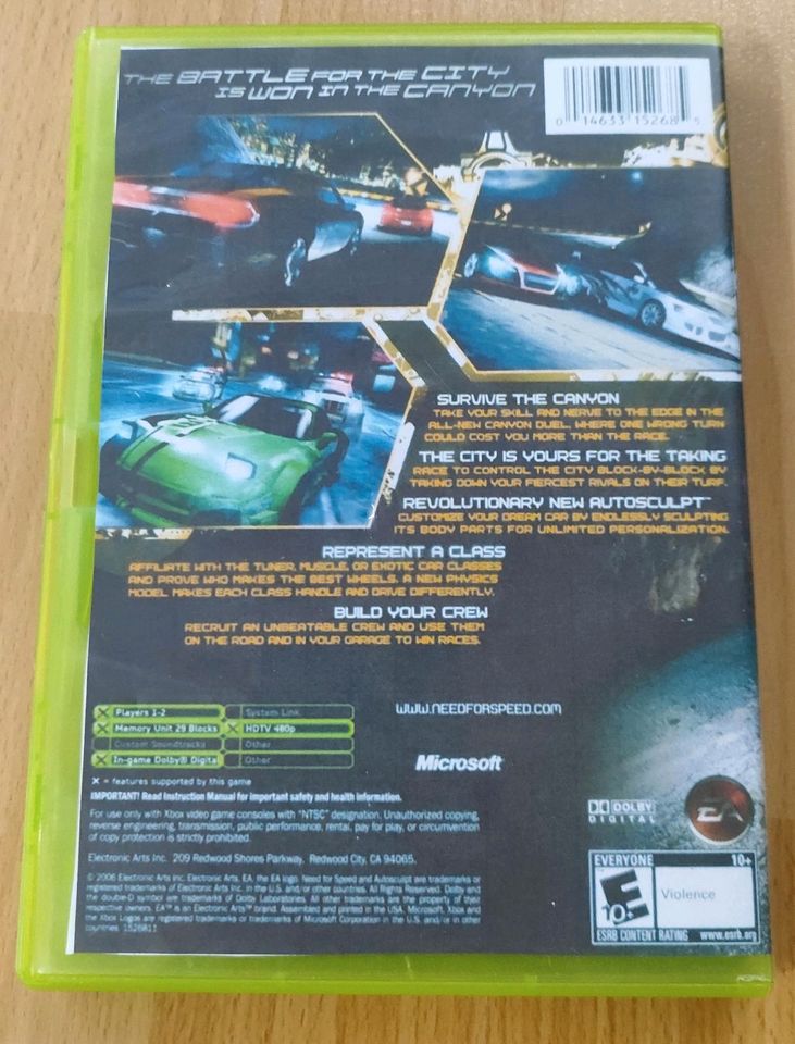 Need for speed carbon für die Xbox Classic in Vlotho