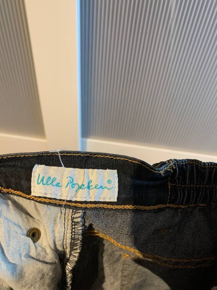 Ulla Popken Gr. 48 Jeans Lang mit Stickerei dunkelblau ohne Wasch in Langen (Hessen)