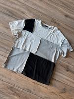 Süßes Oberteil / T-Shirt mit patchwork Muster schwarz grau weiß Bayern - Frensdorf Vorschau
