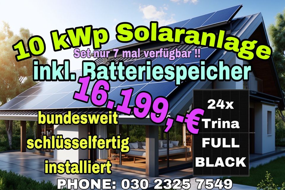 OSTERANGEBOT ☀️ 10 kW Solaranlage mit 10 kWh Speicher inkl Installation bundesweit zum Festpreis !Größte Auswahl in Deutschland ! PV Photovoltaik Solar Sonnenstrom in Waldems