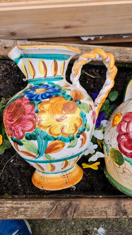 Ostern deko Krüge Vasen antik in Dettelbach