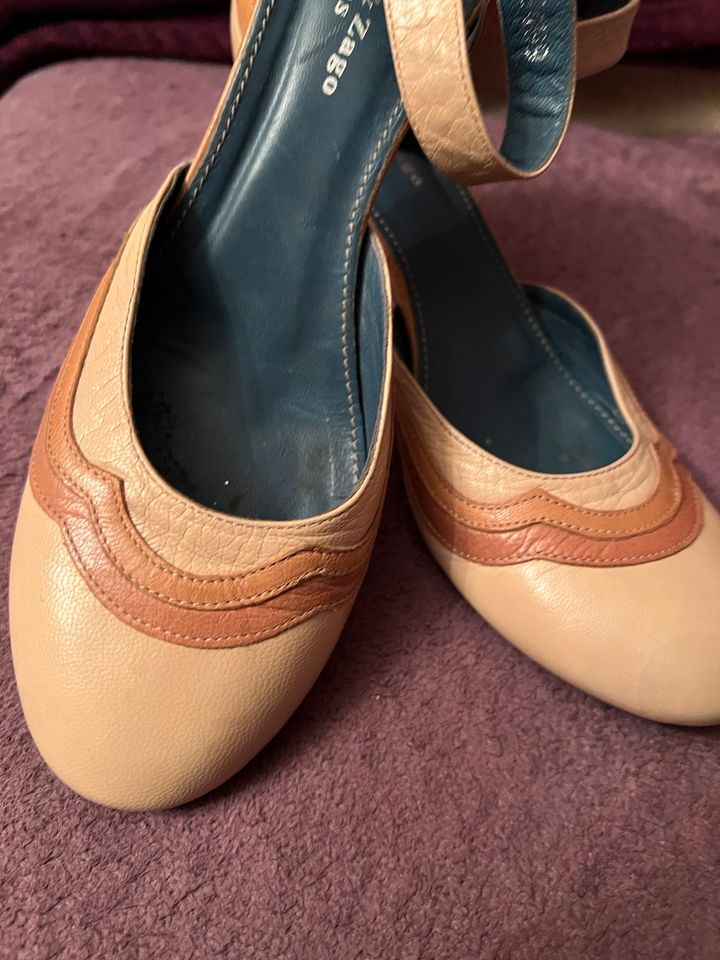 Zanon & Zago Riemchen Pumps Vintage Gr.39 Creme beige in Berlin