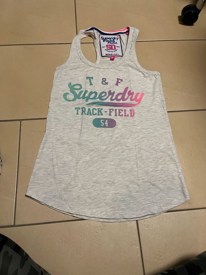 Superdry Sport Top, hellgrau, Größe 2XS in Waiblingen