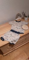 Handmade Set: Tshirt + kurze Hose/ 86-92/ lokomotive/ beige-blau Bayern - Kempten Vorschau