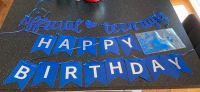 2 Girlanden Happy Birthday official Teenager Konfetti blau silber Rheinland-Pfalz - Breunigweiler Vorschau