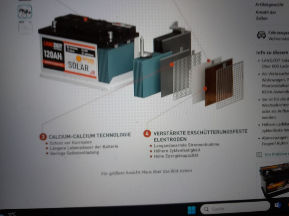 Solarbatterie  Neuwertig Schnäppchen NEUER PREIS !!!!!! in Haren (Ems)