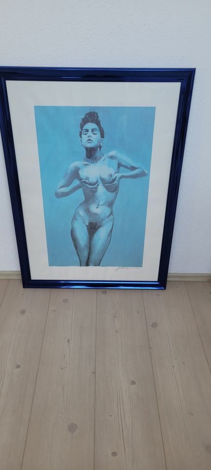 Kunstdruck "Die blaue Frau" von Jürgen Schmitz in München