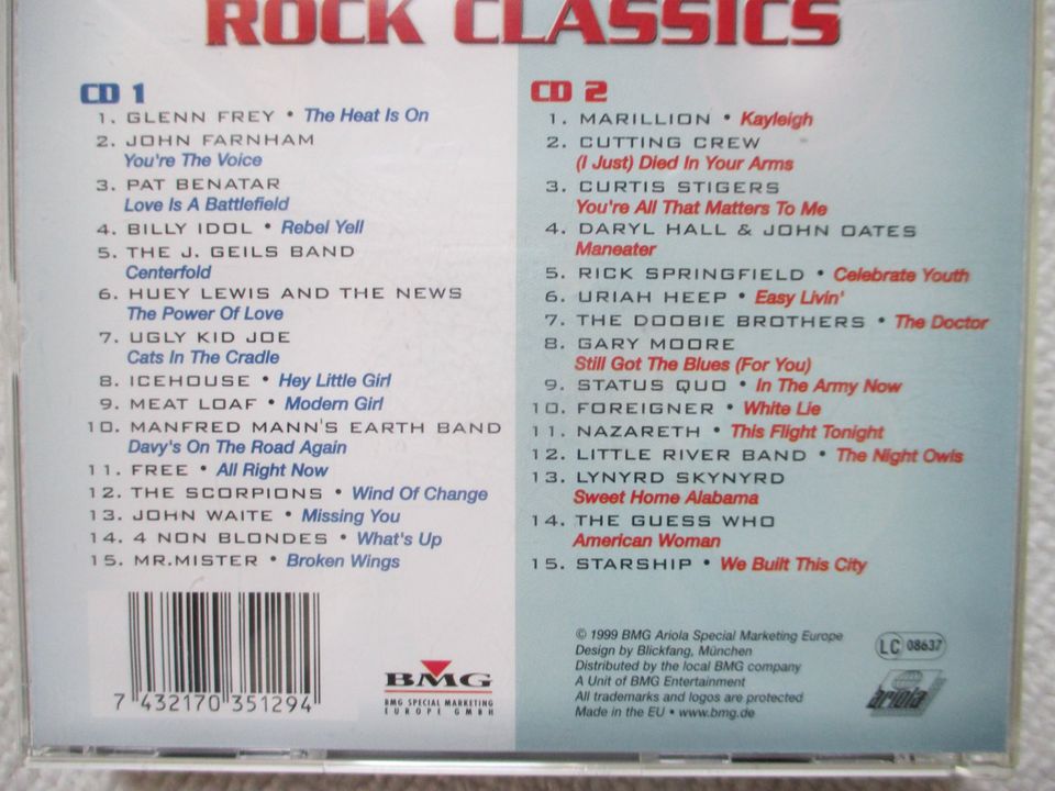 CD: Rock Classics; Antenne Bayern; Billy Idol;  Marillion in Olching