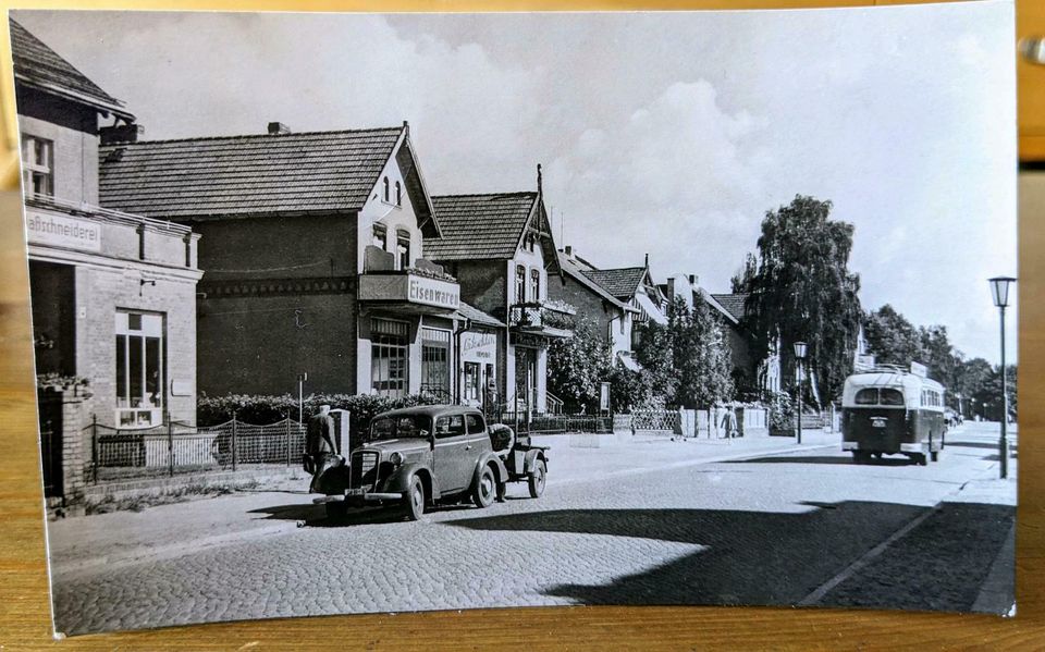 AK Hohen Neuendorf 60er Leninstr. Oldtimer Opel? Bus Vintage Foto in Rostock