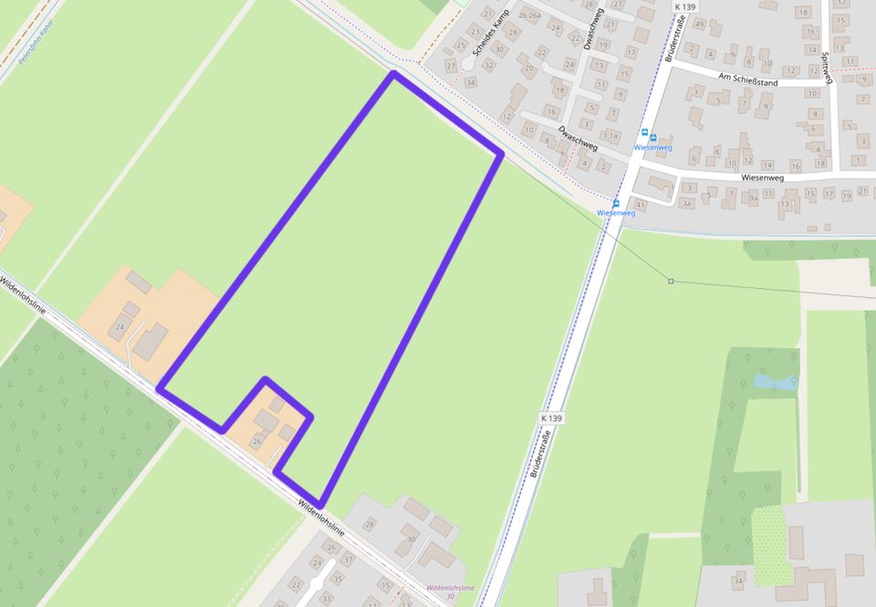 Landwirtschaftliche Fläche, Ortsrandlage Friedrichsfehn /Petersf. in Bad Zwischenahn