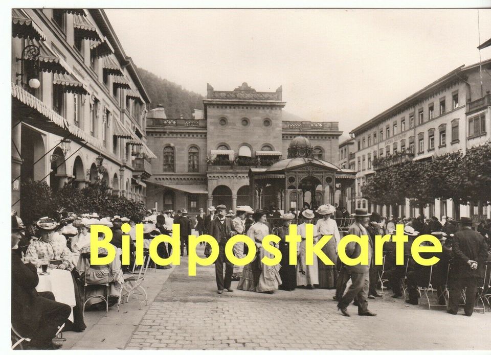 Bildpostkarte AK Wildbad Schwarzwald 1903 Kurkonzert Badhotel in Braunschweig