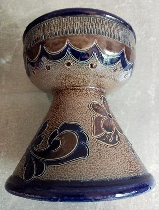 Kerzenhalter Westerwälder Blau Keramik Steinzeug Handarbeit 12 cm in Nümbrecht