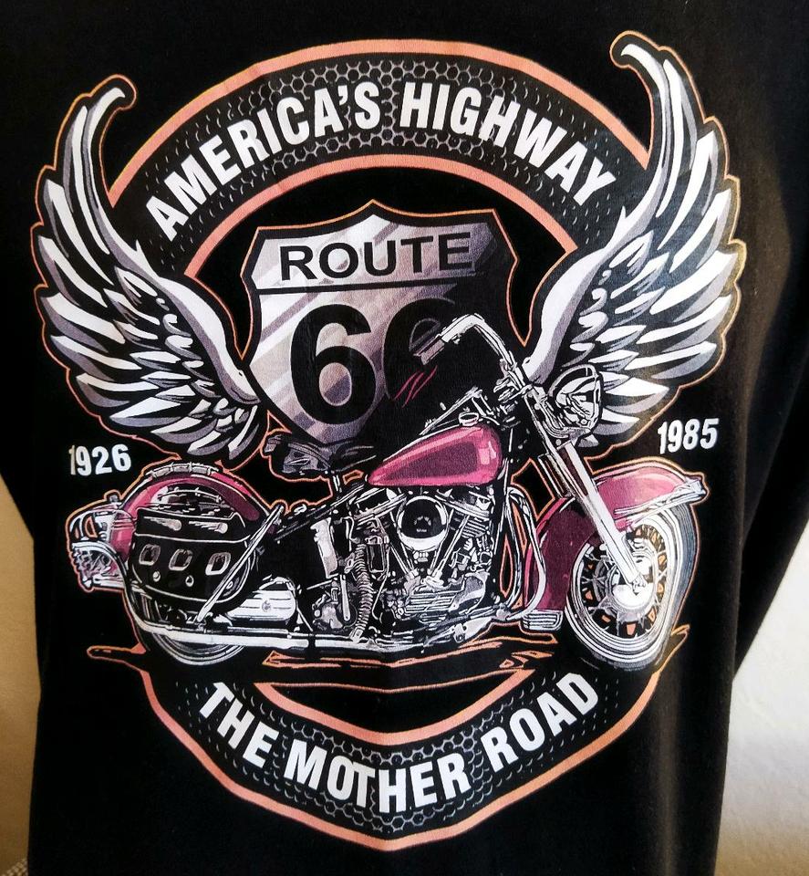 Vintage Biker Rocker ROUTE 66 Chopper Motorcycle T-Shirt XL in Woltersdorf