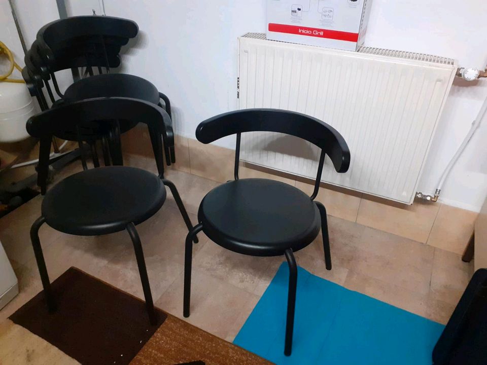 4 Stühle YNGVAR Ikea Stühle Anthrazit/Schwarz in Gronau (Westfalen)