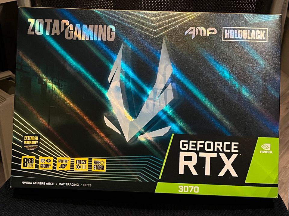 ZOTAC Gaming GeForce RTX 3070 AMP holo black Grafikkarte 8GB OVP in Obernheim-Kirchenarnbach