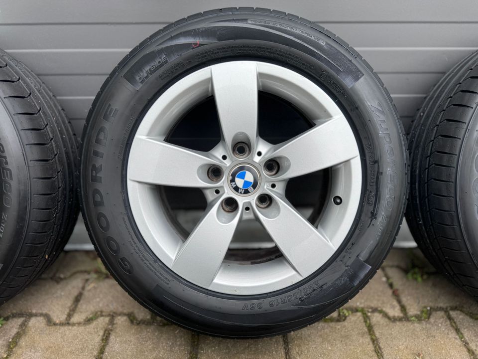 4 Neu Sommer Reifen 225/55/R16 mit Original BMW Felgen E60 E61 in Walldorf