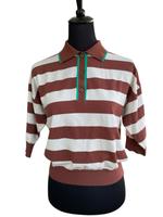 Essentiel Antwerp gestreiftes Polo-Oberteil XS – braun/weiß Hessen - Königstein im Taunus Vorschau