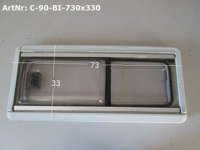 Birkholz Wohnwagenfenster 73 x 33 geb. mit Rollo/Fliegengitter SC in Schotten