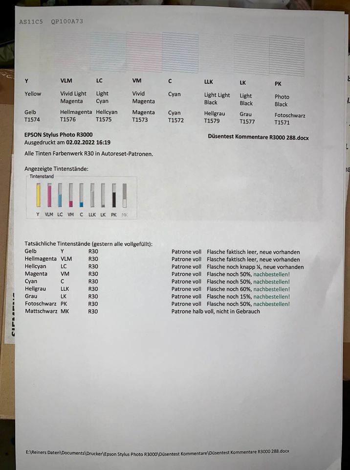 EPSON Stylus Photo R3000 + CISS Refill System Rollendruck DIN A3+ in Darmstadt