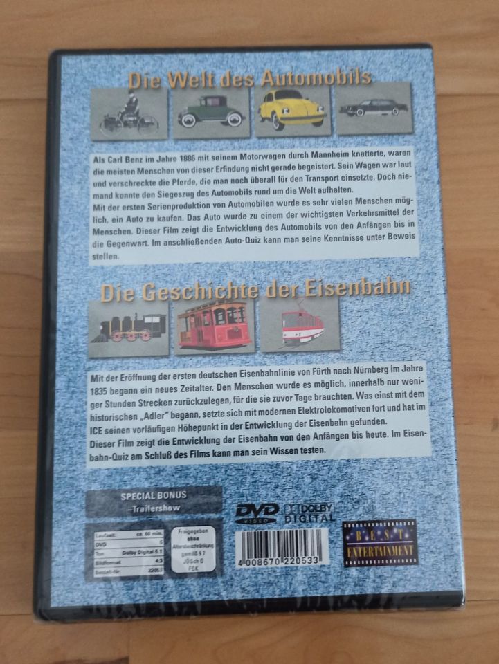 Die Welt des Automobils/Geschichte d. Eisenbahn – DVD neu u. ovp in München