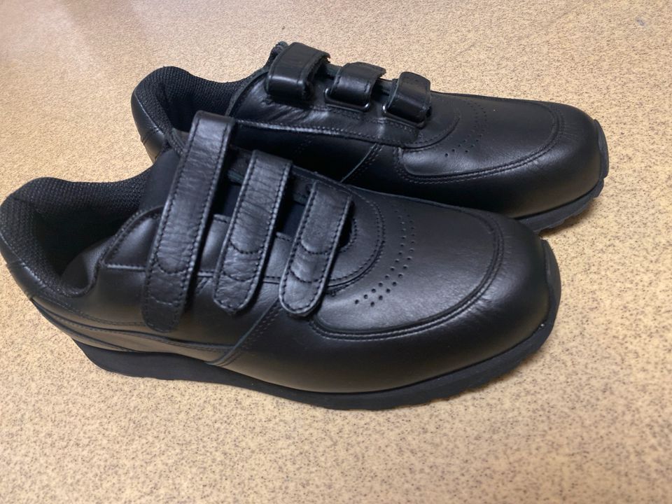 Orthotech Klettschuh schwarz Gr.10 Glattleder orthopädisch in Ansbach