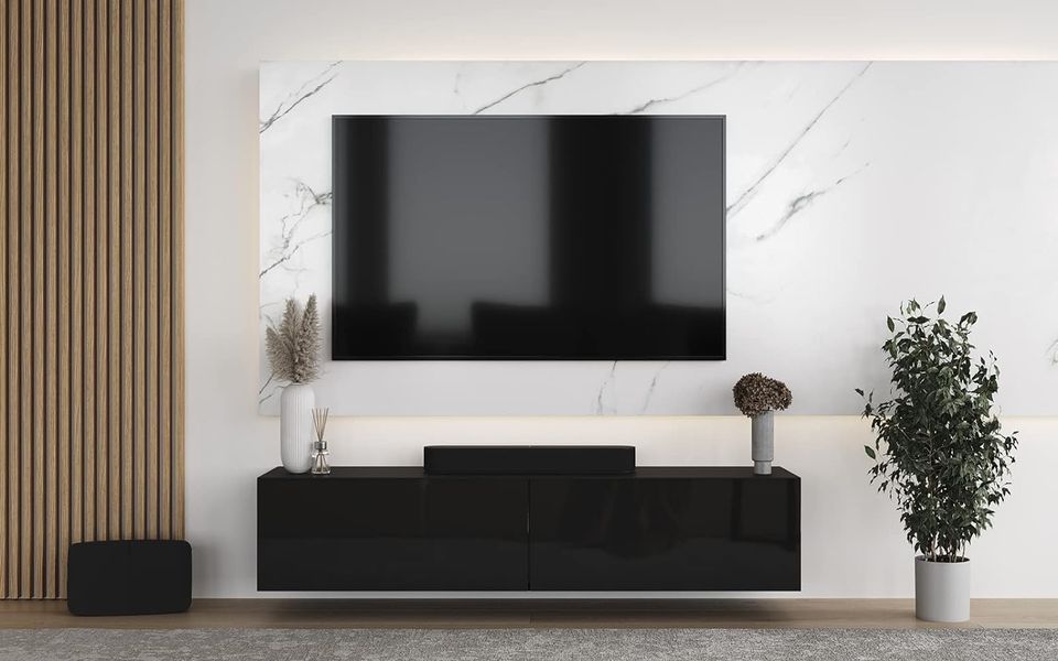 TV Board/ Lowboard/ Flurschrank (100 cm) in Schwarz in Herborn